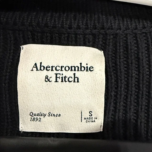 Abercrombie & Fitch A&F Double Zip Cardigan - Black size S - Picture 7 of 9